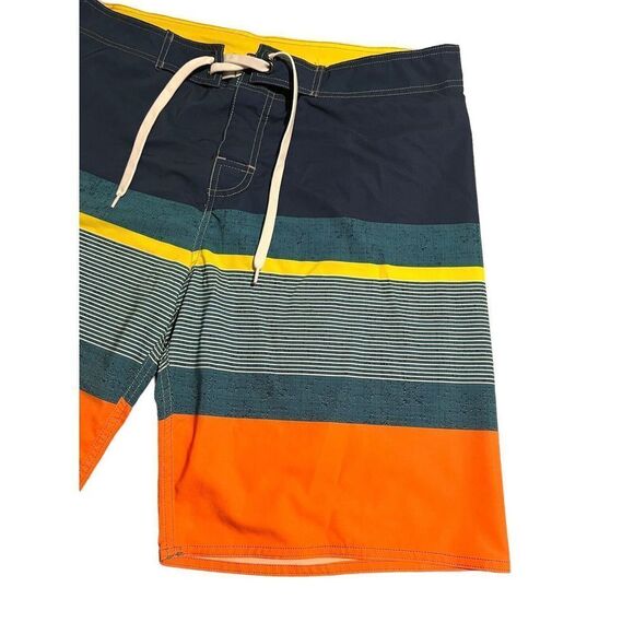 Nonwe Board Shorts Swim Trunks Lined Striped Cargo Men Size 36 - Picture 4 of 9